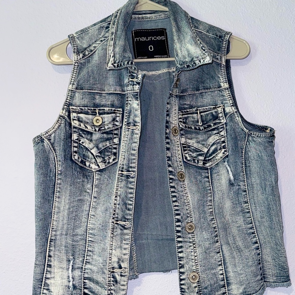 Maurices Light Blue Denim Jacket